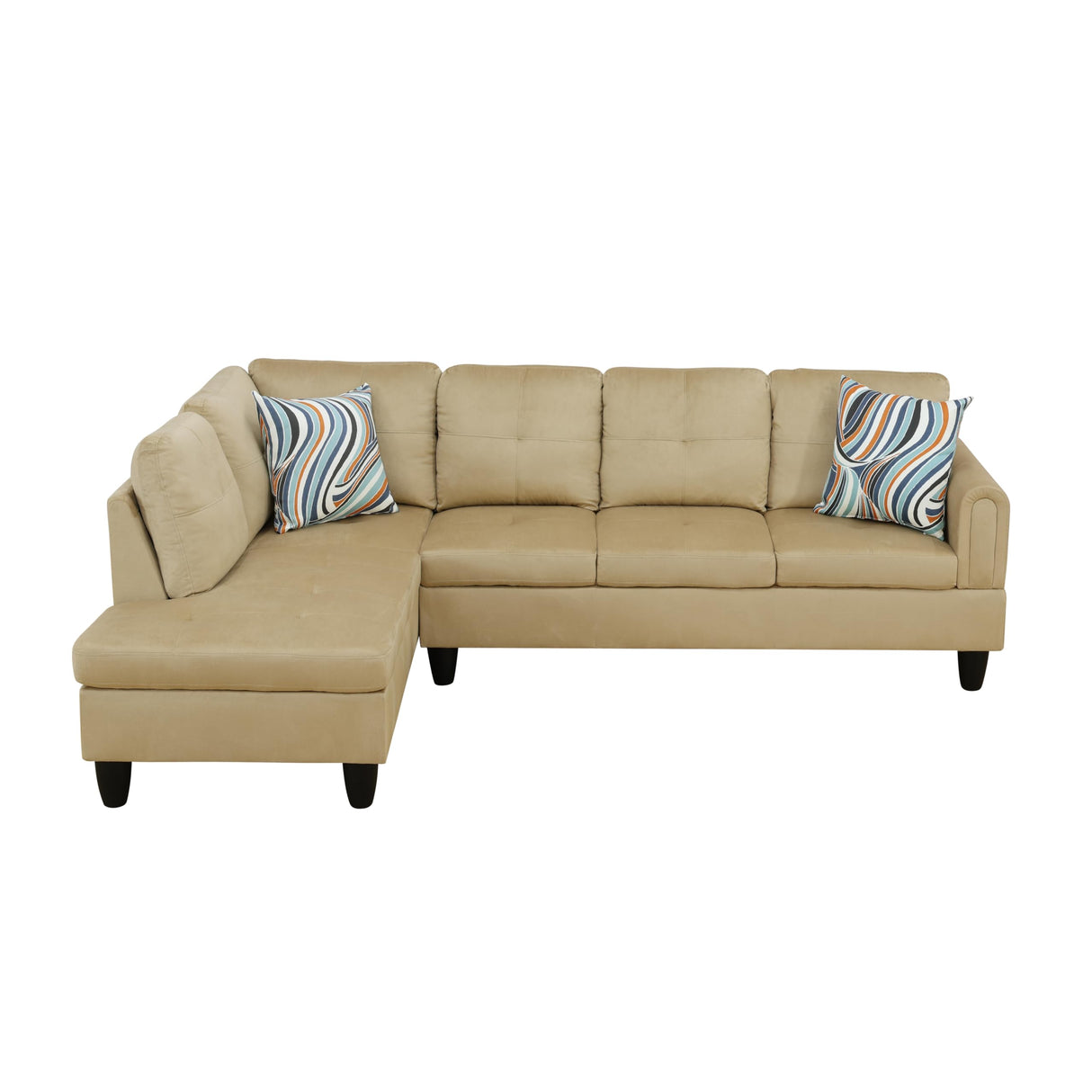 MZX-Niki-SF-00055-LWJ Sofas & Couches, Left Chaise, Beige-Flannel