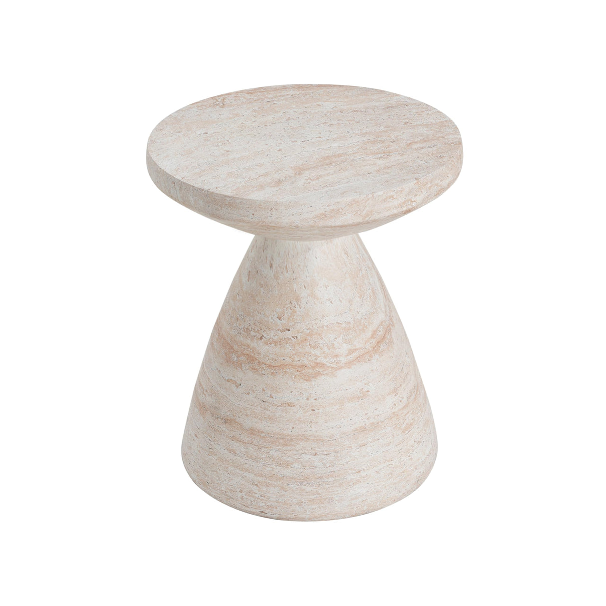 Jayme 20.25" Indoor Outdoor Hourglass Accent Side Table, Patio Decorative End Table