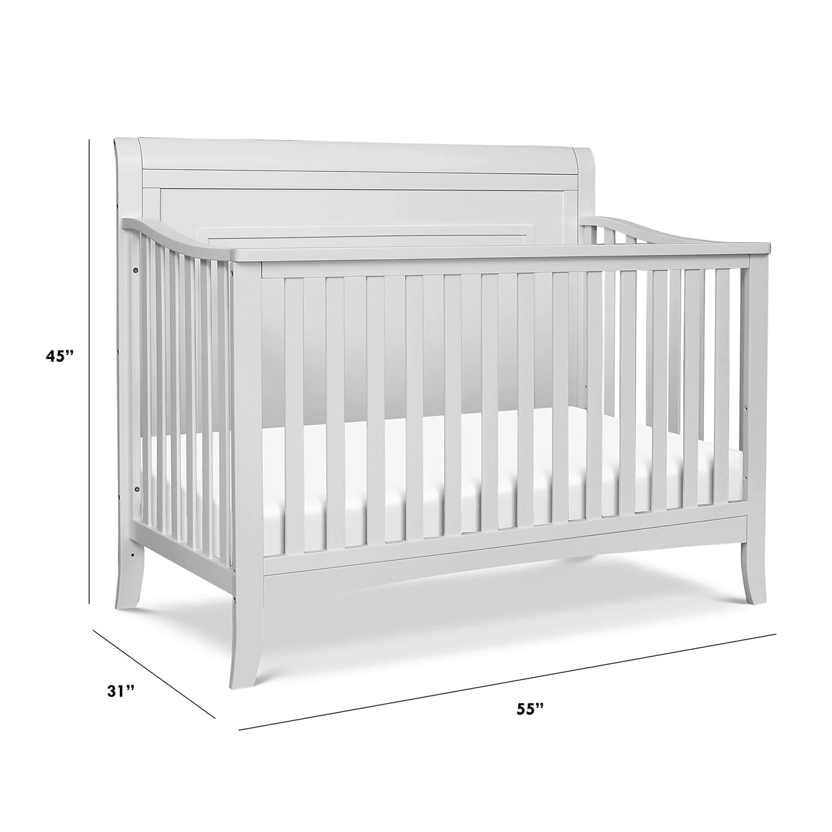 Anders 4-in-1 Convertible Crib in Cloud Grey, Greenguard Gold Certified