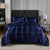 Satin Comforter Set King Silk Like Silky Bedding Set Luxury Hotel Silky Bed Home