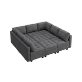 Sleeper Modular Sectional Sofa 9 Seater Sectional Sofa with Storage Modular Couch