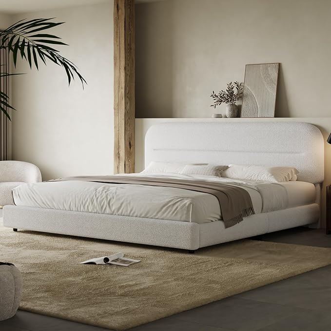Full Size Boucle Bed Frame