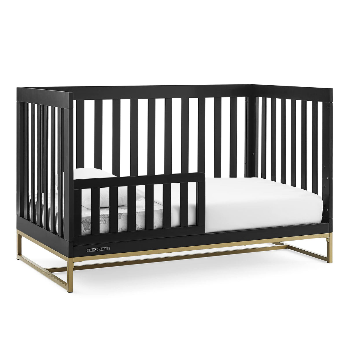 Jade 4-in-1 Convertible Crib - Greenguard Gold Certified, Ebony/Bronze