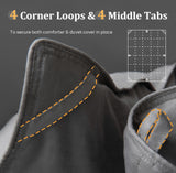 MAXICOZY Luxury Feather Down Comforter King Size, All Seasons Duvet Insert, Ultra-Soft 750 Fill Power Bed Comforters Hotel Collection, Fluffy Medium Warmth, (106x90, Grey)