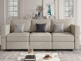 Modular Sectional Sofa with Double Chaise Velvet U Shaped Sofa Reversible Sectional Couch