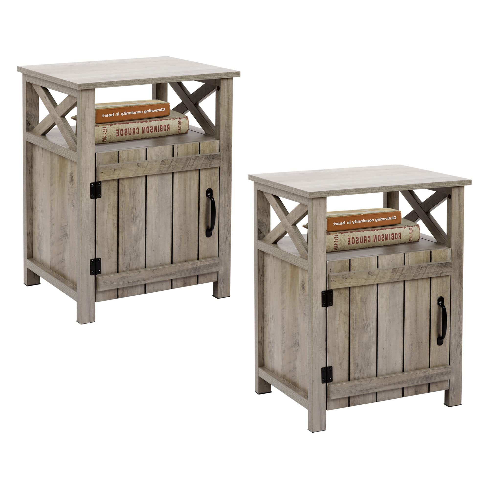 Farmhouse Nightstand Set