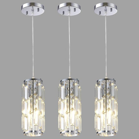 2 Pendant lamp Modern Pendant lamp, Mini Crystal Pendant lamp, Adjustable Pendant