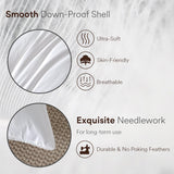 Upgraded Soft Goose Feather Down Pillow Standard Size, Luxury Feather Pillow