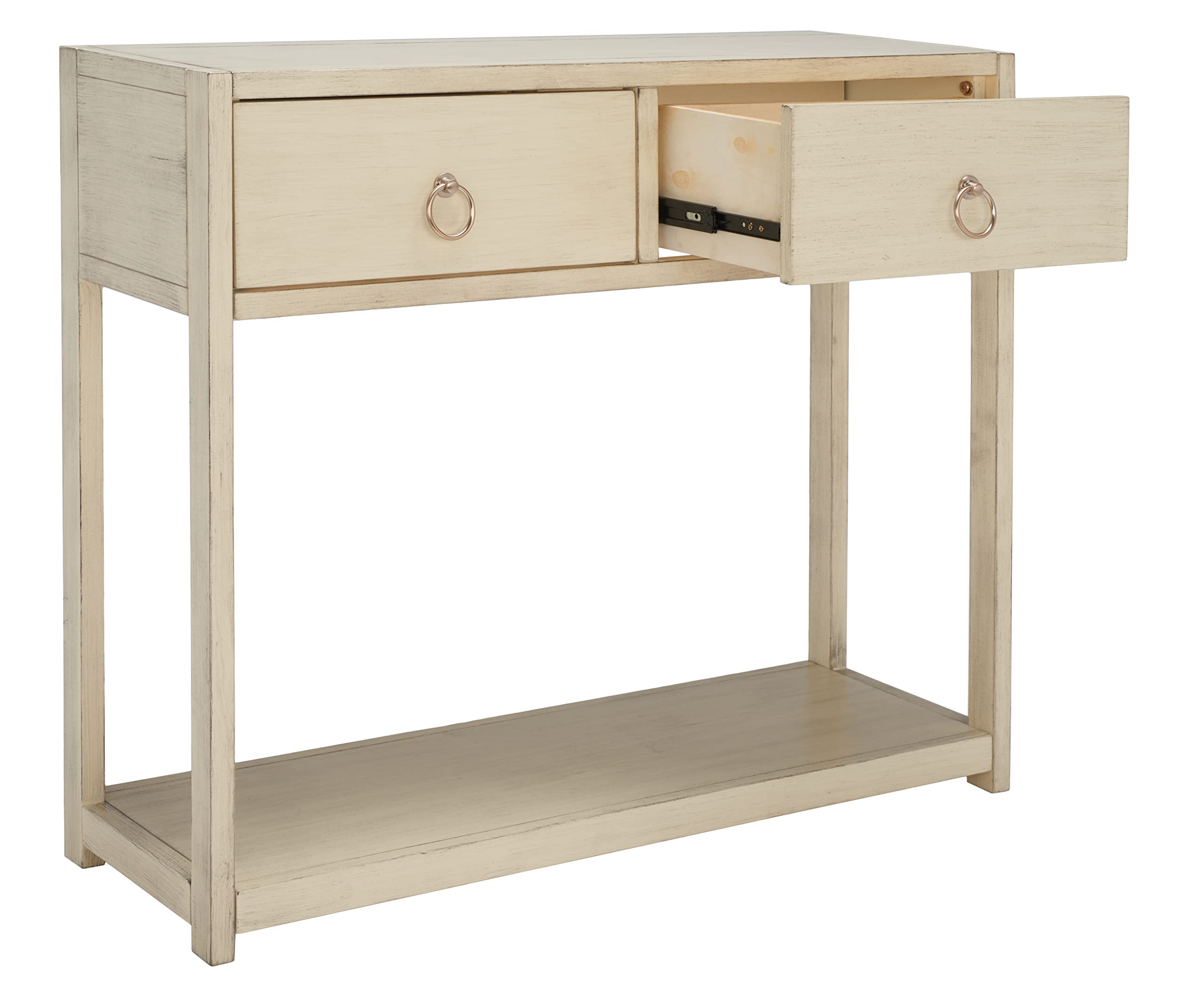 Home Collection Sadie Contemporary Antique White 2-Drawer Console Table