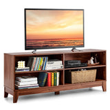 Wood TV Stand for TVs to 55, 65 Inch Flat Screen, Home Living Room Storage Console,