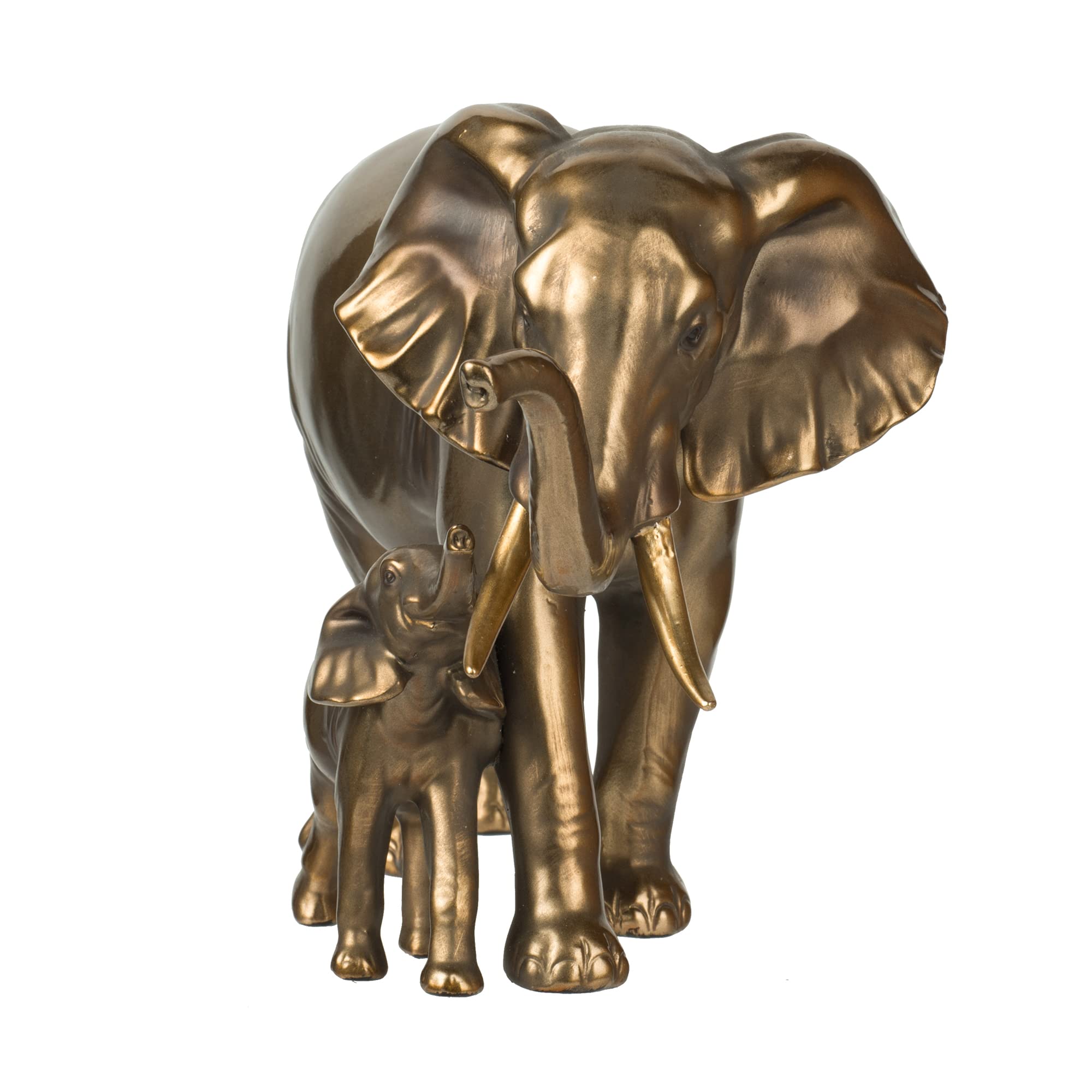 Elephant Statue Home Decor, Elephant Gifts for Women, Resin Elephant Figurines Gold