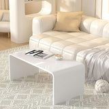 Clear Acrylic Coffee Table with Storage Shelf, 31.5" L x 15" W x 15.7'' H