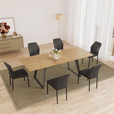 Modern mid-Century Dining Table Dining Table and Chairs Rectangular Wooden Dining