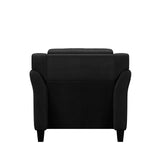 Lifestyle Solutions Harrington Arm Chair Microfiber Black