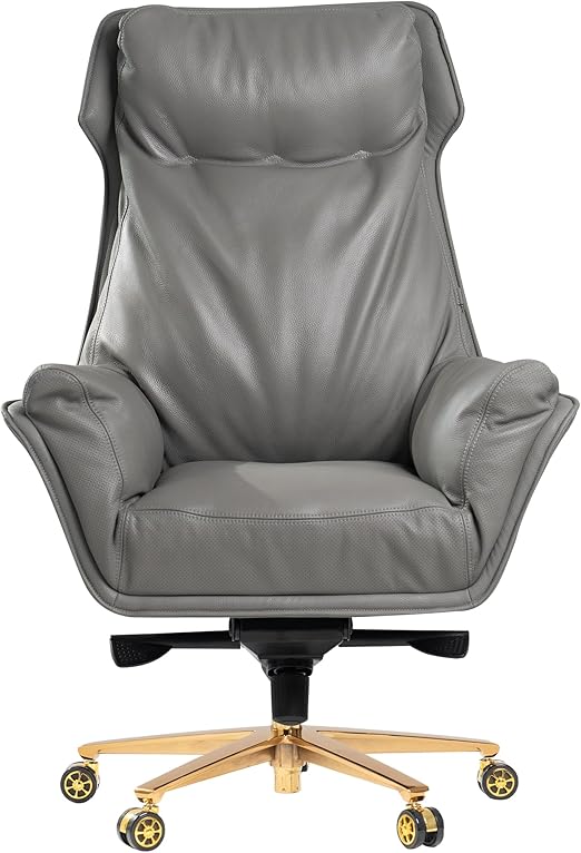 Austin Genuine Leather Office Chair,Upholstered Executive Office Chair Modern Reclining