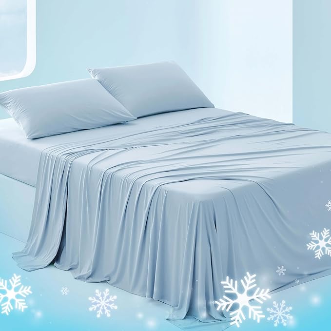 Brescape Cooling Bed Sheets – Twin to King, Deep Pocket up to 17.5"