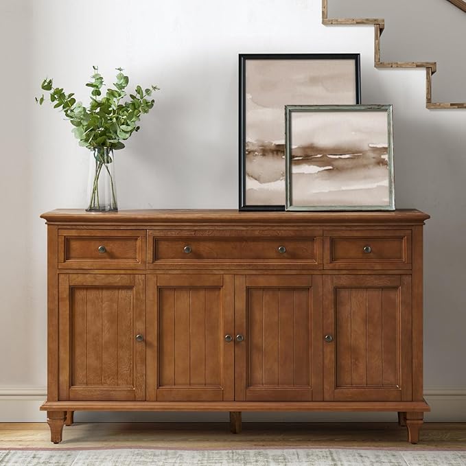 Sideboard Storage Cabinet, Farmhouse Sideboard, Traditional 58'' Sideboard, Sideboard
