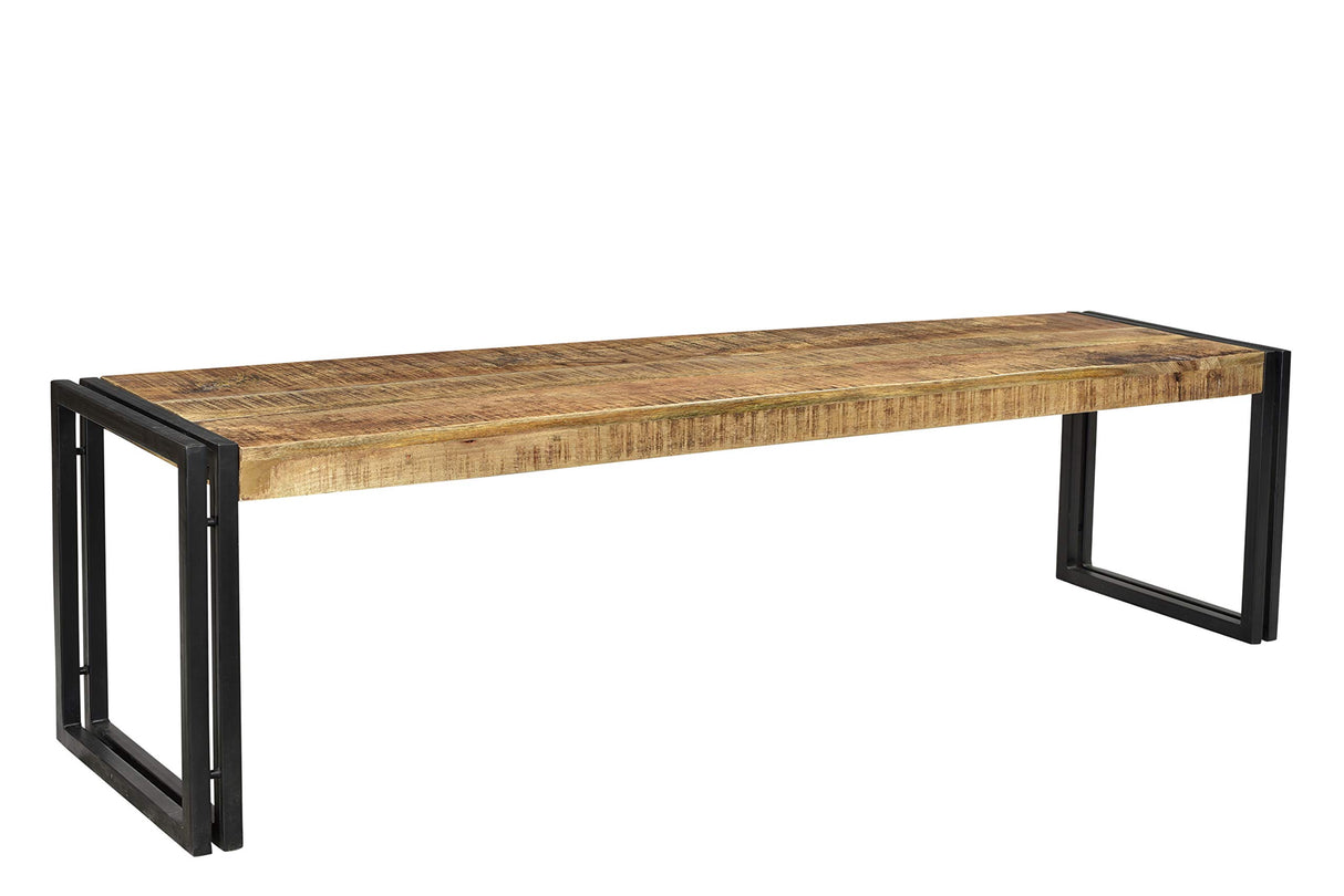 Timbergirl Hand-Crafted Reclaimed Wood and Metal Bench, 71-Inch