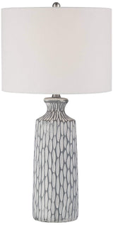 Patrick Modern Coastal Table Lamp 26 1/4" High Whitewash Gray