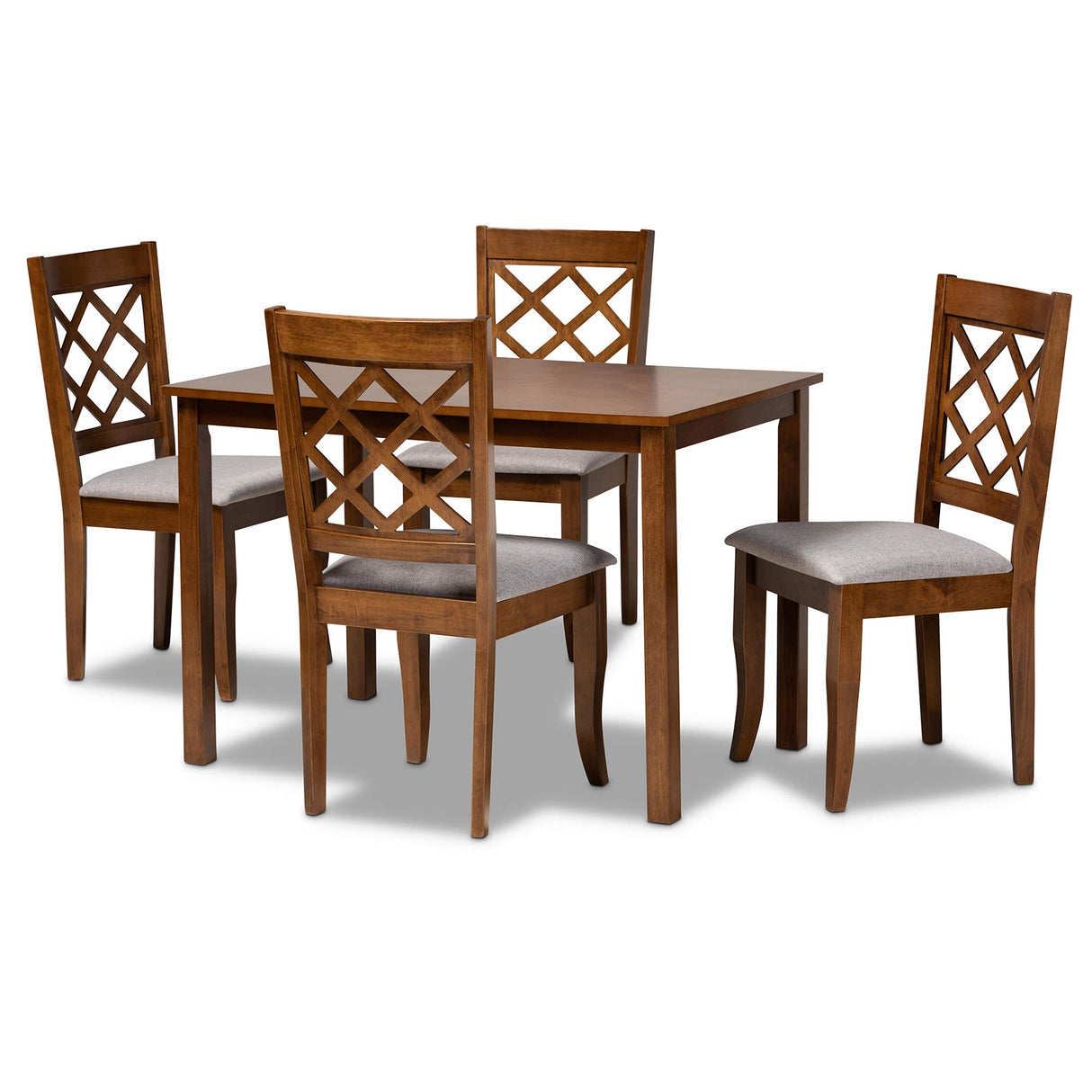 Dining Sets, Grey/Walnut