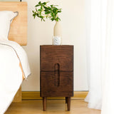 Mid Century Modern Nightstand, Solid Wood Night Table, Minimalist Nightstand