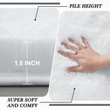 White Fluffy Area Rug Bedroom: Shag Rugs for Bedroom -White Area Rug 5x7 Plush Fuzzy Carpet (White, 5x7 Feet)