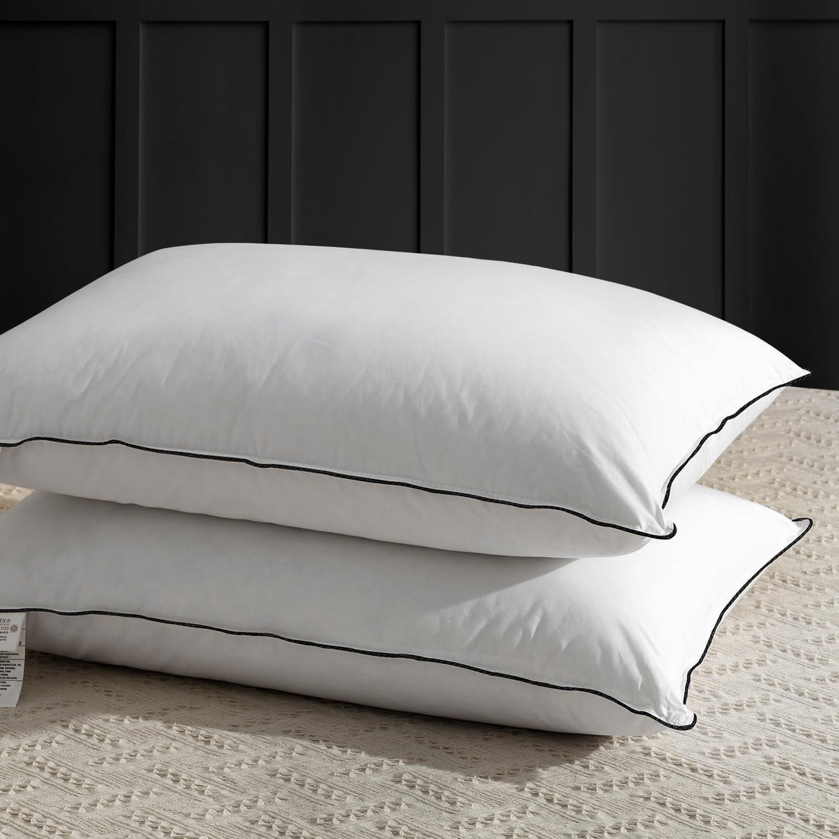 Medium Firm Feather Down Pillows Standard size Set of 2