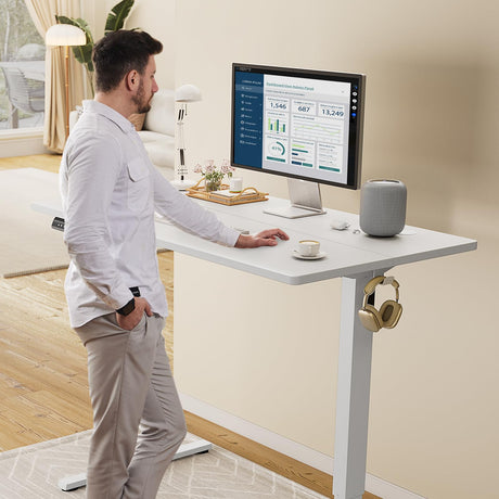 Standing Desk Adjustable Height, 50 Inch Electric Standing Desk with 3 Memory Presets, Adjustable Desk Stand Up Desk