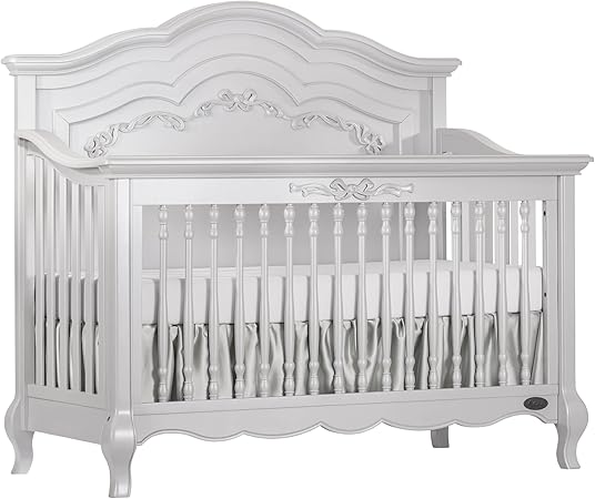 Aurora 5-In-1 Convertible Crib In Ivory Lace, Greenguard Gold Certified