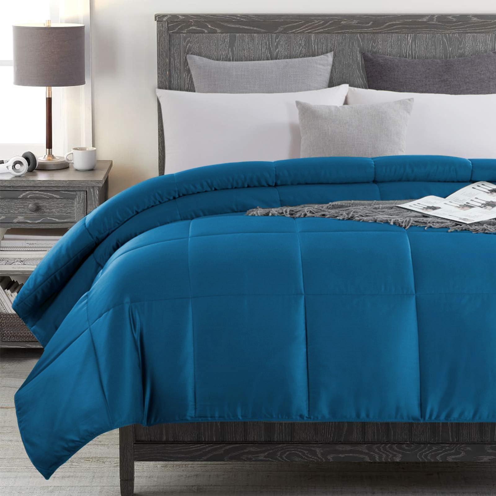 Cooling 100% Rayon Derived from Bamboo Twin Size Comforter, Lightweight Soft Duvet