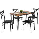 5-Piece Set Home Kitchen Breakfast Nook, Dining Table for 4