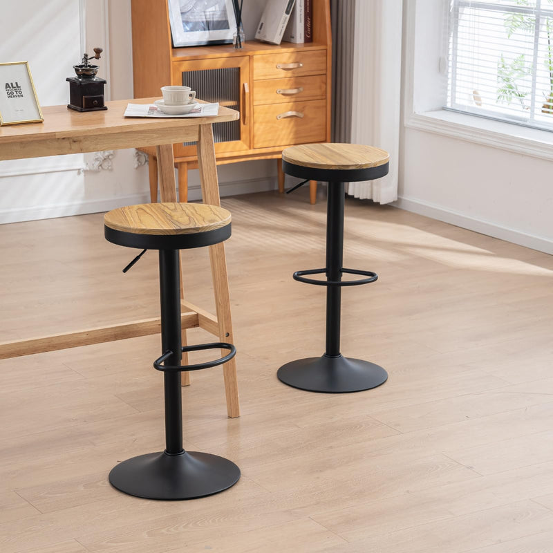 Bar Stools Set of 2 Barstools Counter Height Bar Stools Adjustable Swivel Kitchen Island