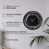 Wall Clock - 19 inches Modern Wall Clock - Decorative Wall Clocks - Silent Quartz