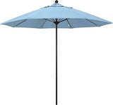 California Umbrella Venture Series Push Open Commercial Patio Umbrella, 9' Round, Sunbrella, ALTO908117-5416, Aruba