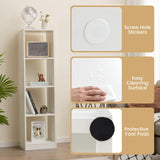 Vertical Bookcase, 56” Tall Narrow Freestanding Bookshelf with Anti-toppling Fittings,