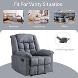 2Pcs Manual Recliner Chair, Classic Overstuffed Recliner with Soft Padded Headrest