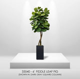 6 Ft Fiddle Leaf Fig Tree - Artificial Faux Fiddle Leaf Fig - 6 Foot Tall Fake Standing