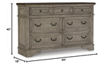 Signature Design by Ashley Londenbay Classic Farmhouse 7 Drawer Dresser, Brown & Gray