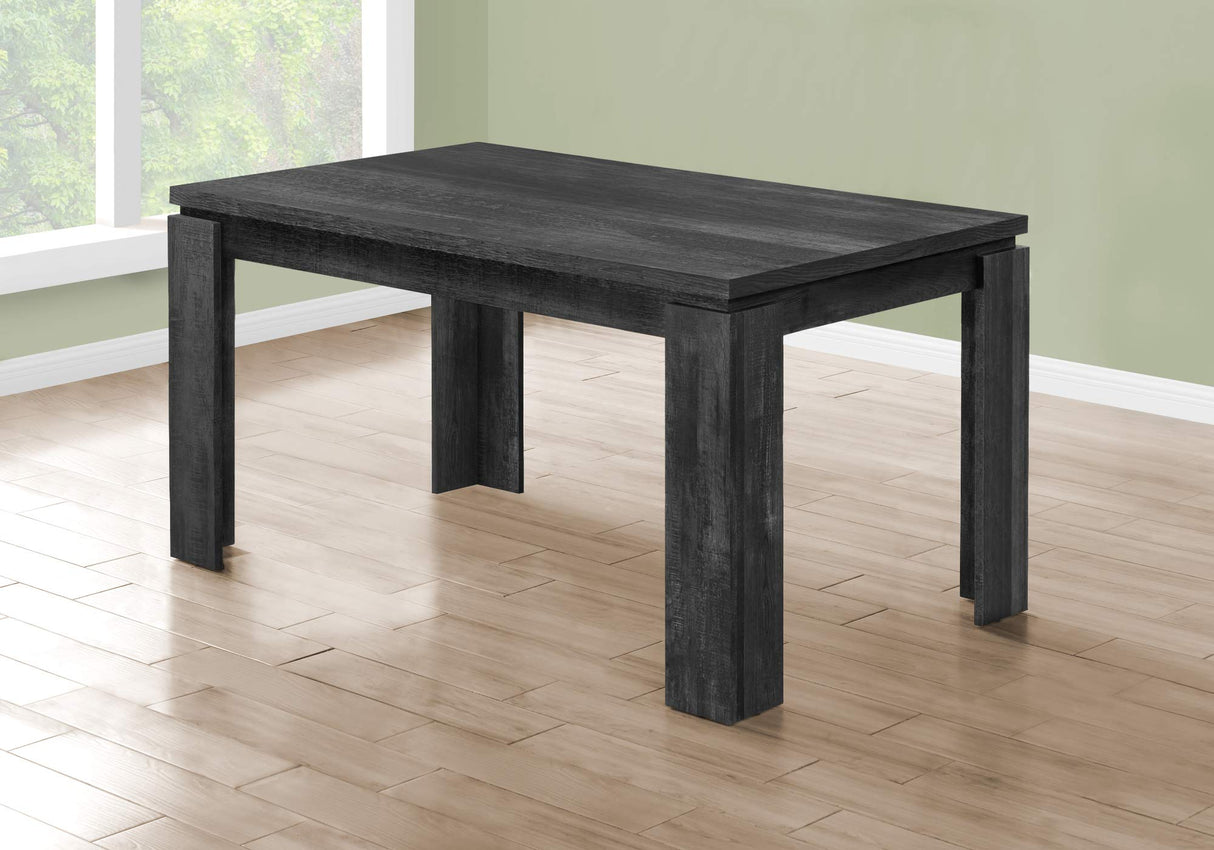 36"X 60" / BLACK RECLAIMED WOOD-LOOK Dining Table