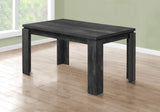 36"X 60" / BLACK RECLAIMED WOOD-LOOK Dining Table