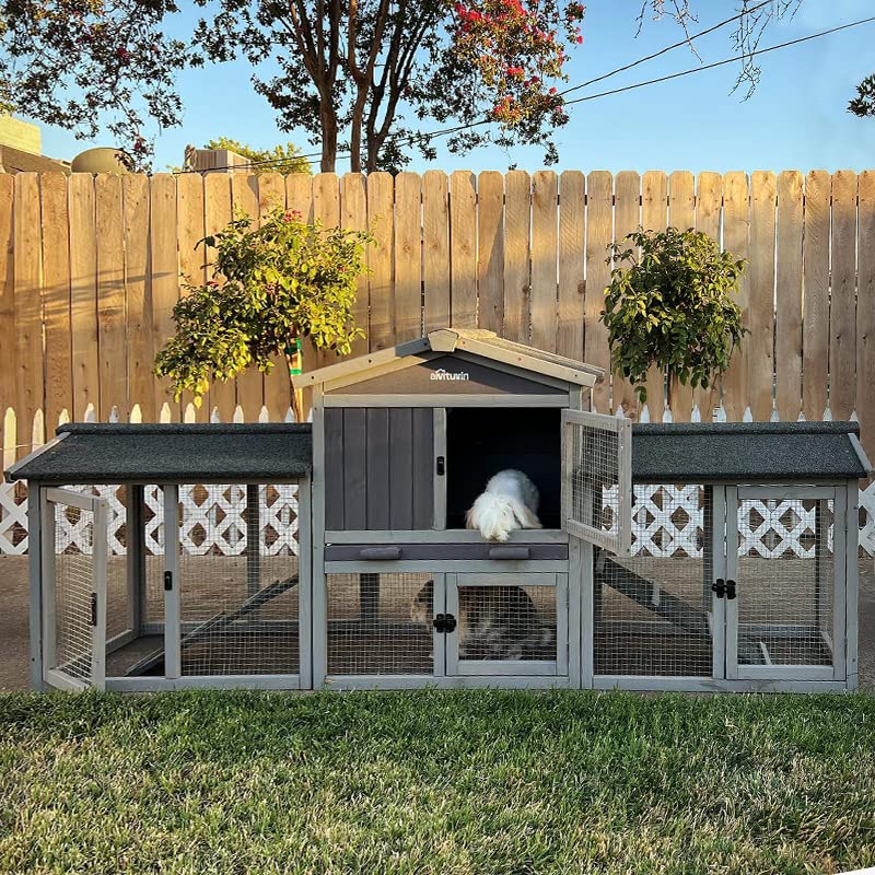 Rabbit Hutch Bunny Hutch Large Rabbit Cage, Indoor Bunny Cages Outdoor Rabbit House