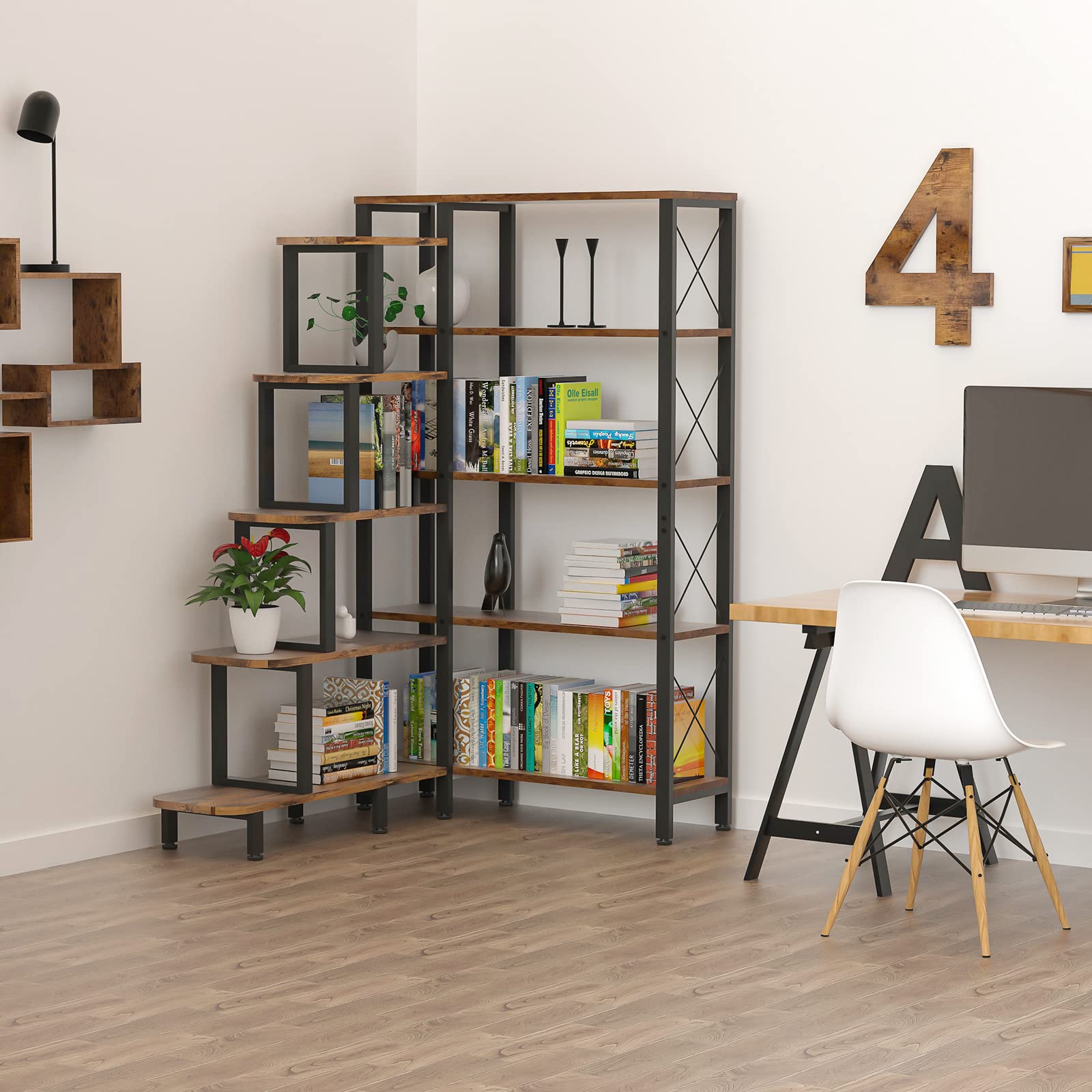 Large Corner Bookshelf Bookcase