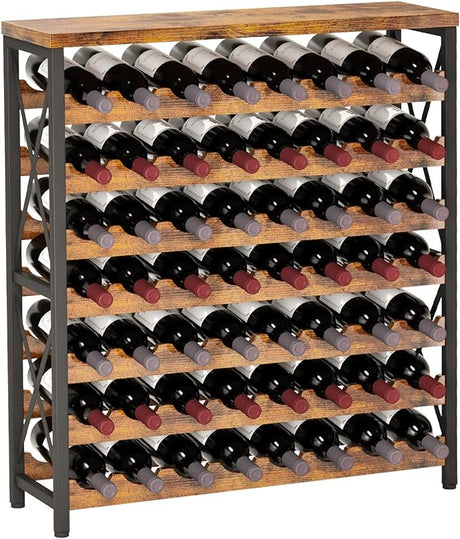 2-in-1 Wine Rack Countertop, Small Wine Rack Organizer Holder