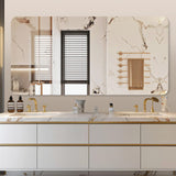 Frameless Bathroom Mirror, Rounded Corner Bathroom Vanity Mirror