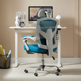 Ergonomic Mesh Office Chair with Lumbar Support Pillow & Retractable Footrest