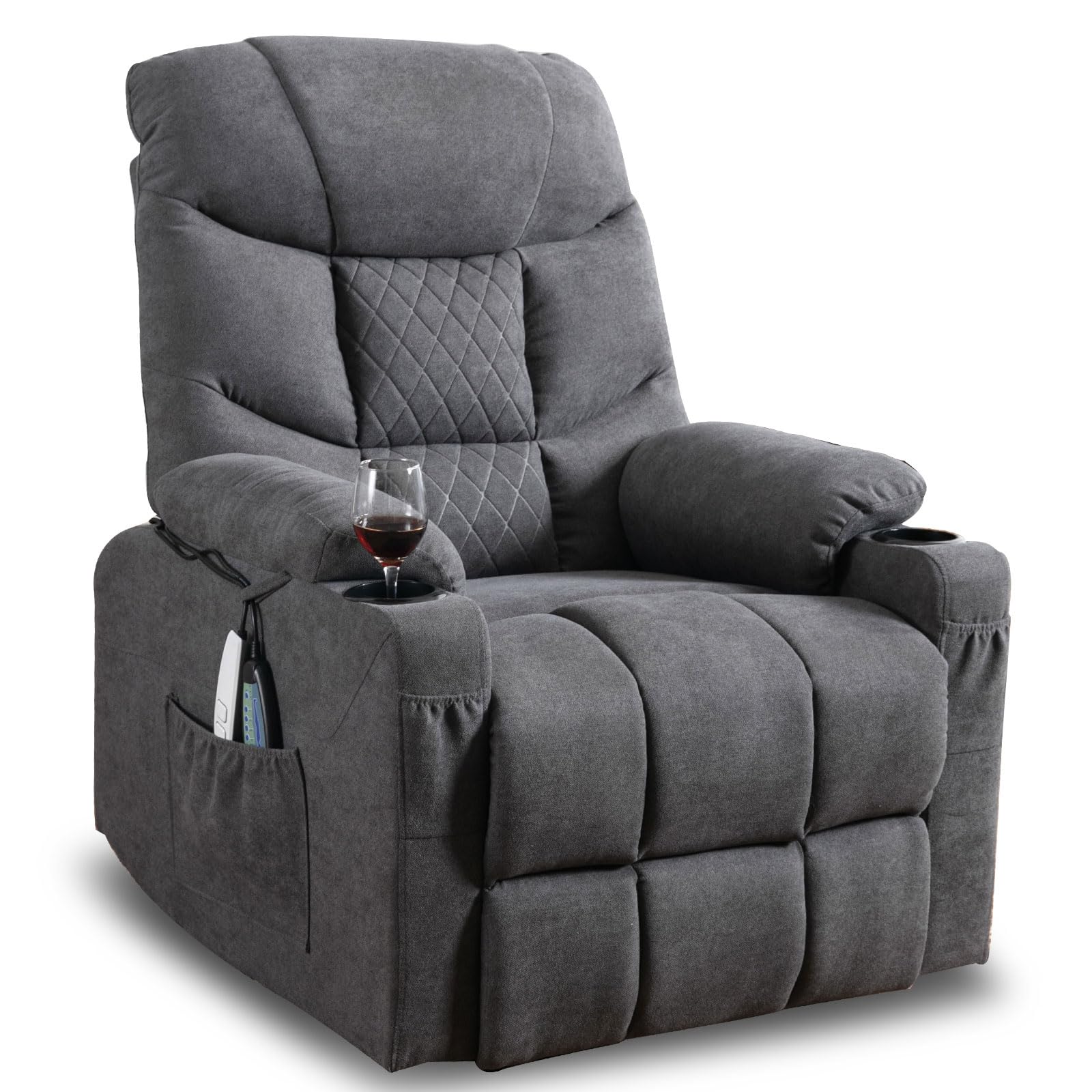 EaseRise Power Lift Recliner with Massage, Heat & USB