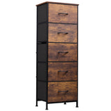 Fabric Dresser, 5-Drawer Tall Dresser for Bedroom, Storage Dresser Organizer