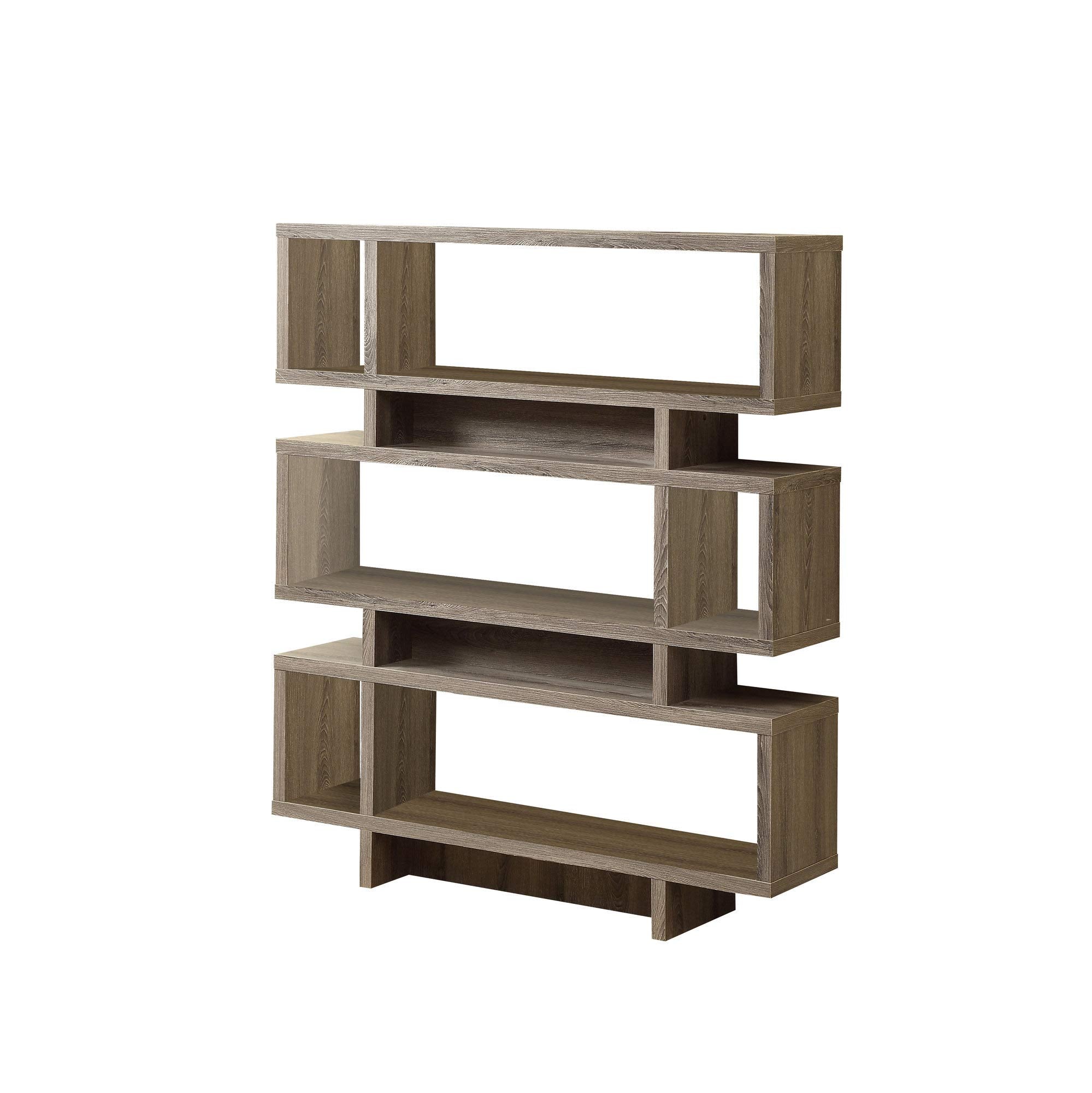 3251 Bookshelf, Bookcase, Etagere, 4 Tier, 55" H, Office, Bedroom, Laminate, Brown