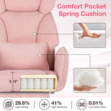 Criss Cross Ergonomic Office Chair with Wheels and Footrest