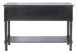 Safavieh Home Collection Haines Black 4-Drawer Bottom Shelf Console Table